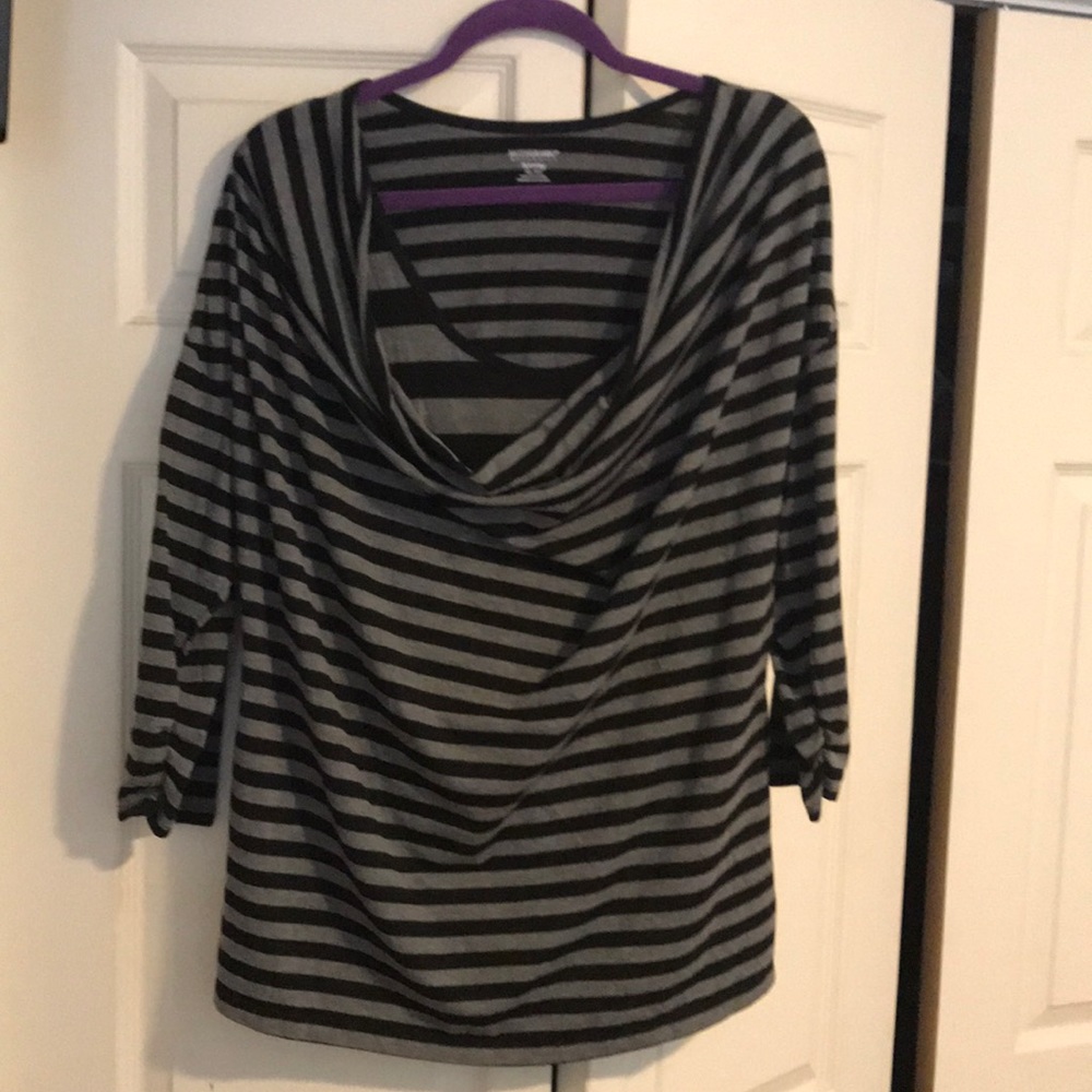 Motherhood maternity striped nursing shirt